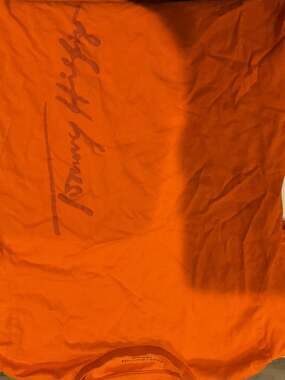 Tommy Hilfiger Orange Script Logo Graphic T-Shirt